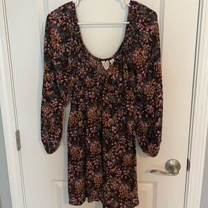 Roxy Sweetest Shores Floral Multicolor Mini Dress Size small